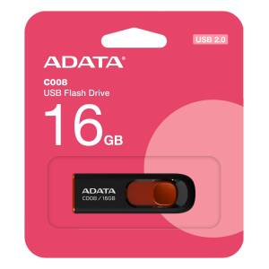 Pen Drive Adata C008 Rkd 16gb Usb 2.0 C/ Tapa Des
