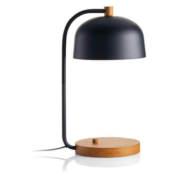 Lex Black Dome USB Desk Lamp