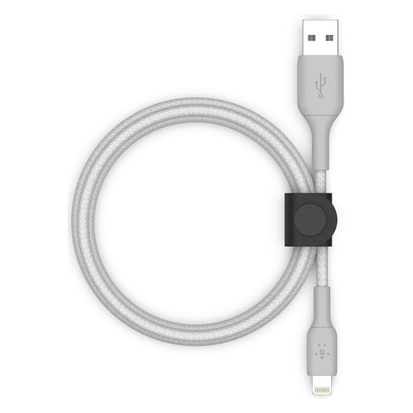 Lightning to USB-A Cable + Strap, Silver